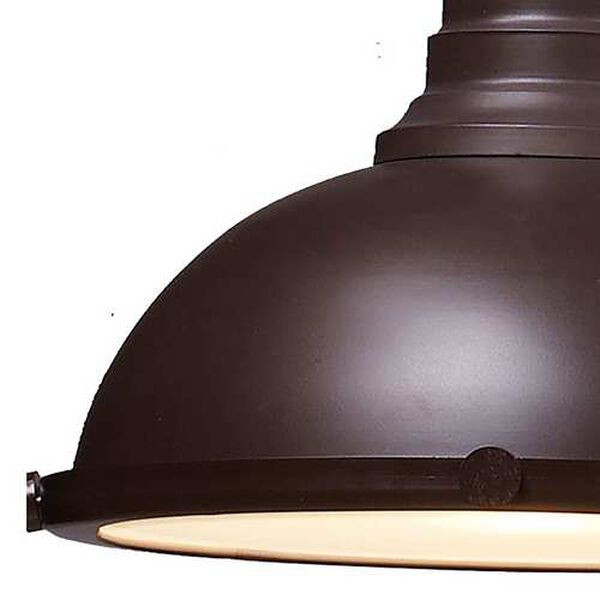 Chadwick Oiled Bronze Three-Light Billiard/Island Pendant with Frosted Glass Diffuser, image 2