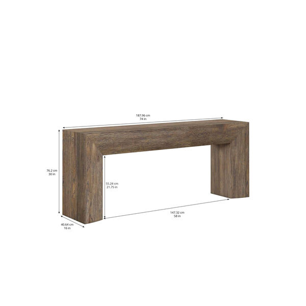 Stockyard Brown 74-Inch Console Table, image 3