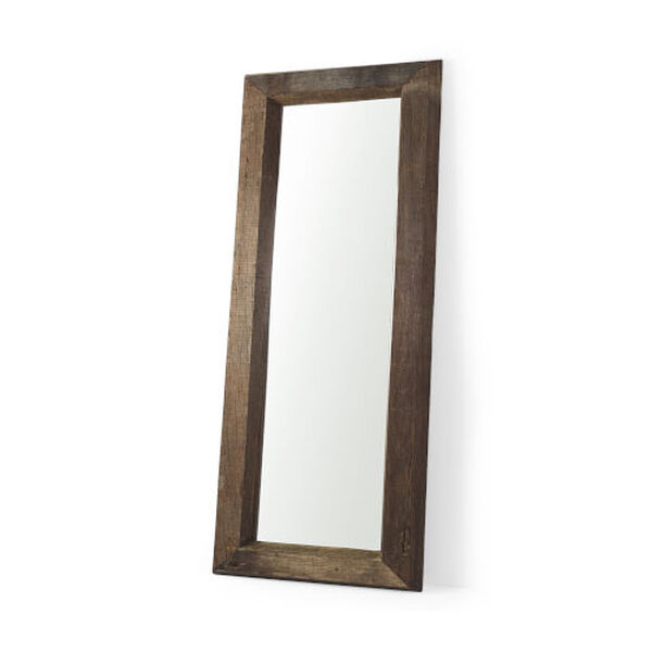 Gervaise Brown 86-Inch Wooden Floor Mirror, image 1