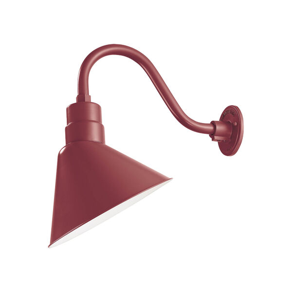 R Series Satin Red One-Light Angle Shade, image 1