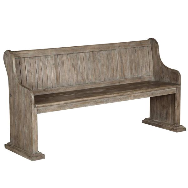 Tinley Park Dove Tail Grey Bench with Back, image 1