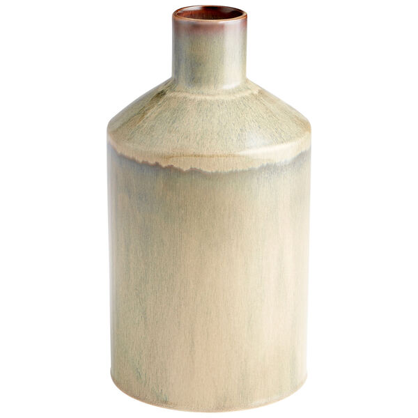 Olive Glaze 7-Inch Marbled Dreams Vase, image 1