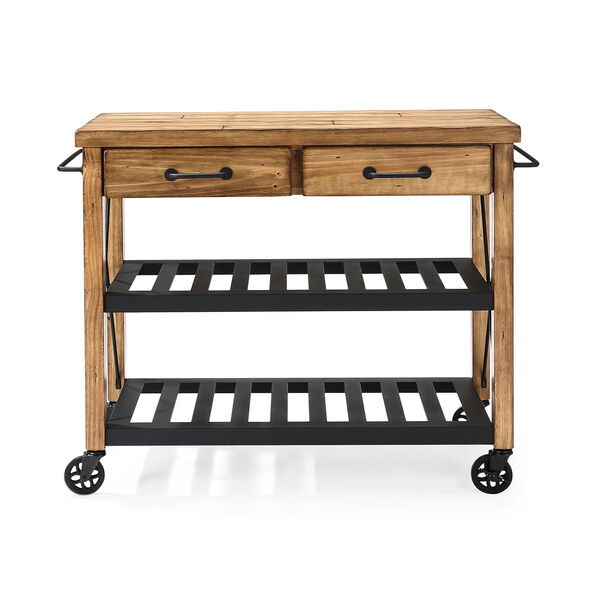Roots Rack Natural Industrial Kitchen Cart, image 3