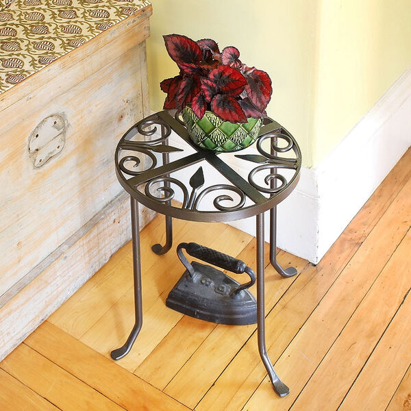 Round Trivet Wrought Iron Plant Stand, image 4