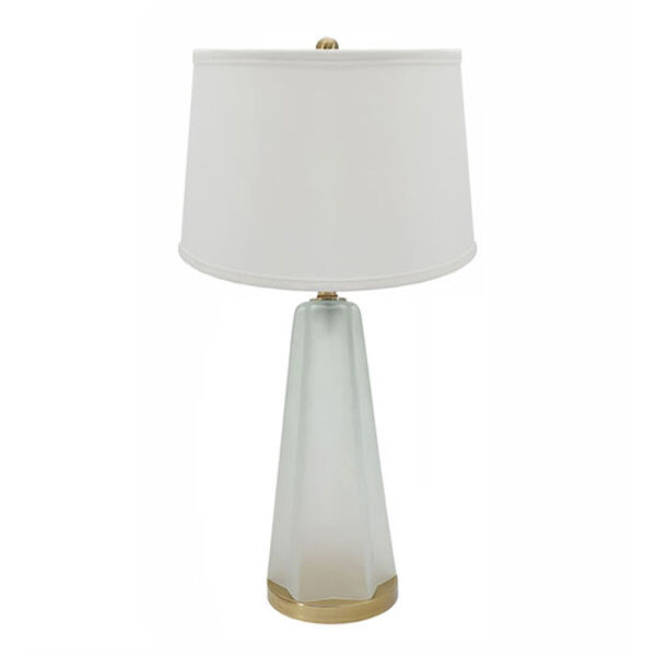 Nikolas White Gold Frosted Glass Table Lamp, image 1