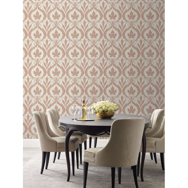 Damask Resource Library Brown and Beige 20.5 In. x 33 Ft. Adirondack Wallpaper, image 1