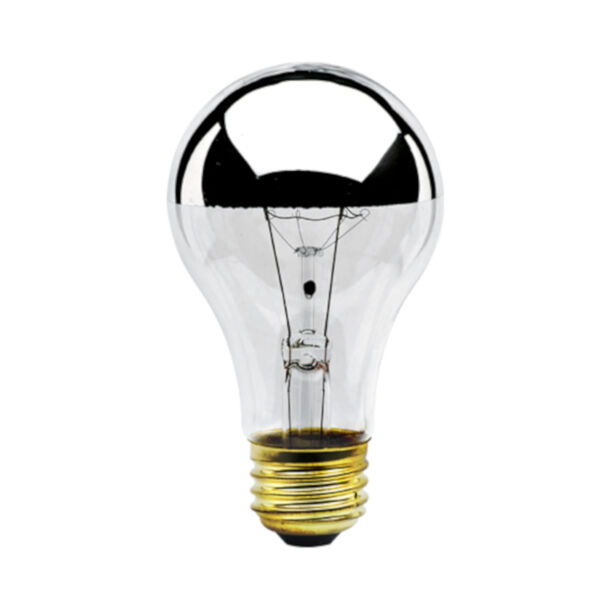 Pack of 8 Half Chrome Incandescent A19 Standard Base Warm White 610 Lumens Light Bulbs, image 1