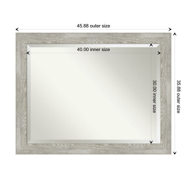 Dove Gray Wash Wall Mirror, image 4
