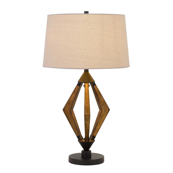 Valence Black and Natural One-Light Table lamp, image 2