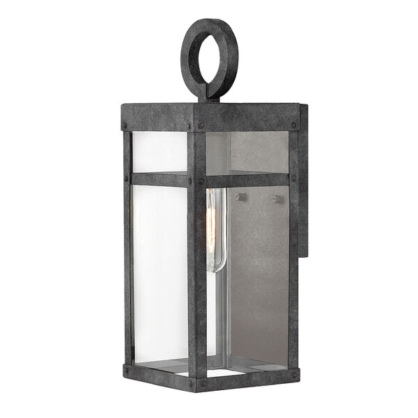 Porter Aged Zinc 6-Inch One-Light Outdoor Mini Wall Mount, image 1
