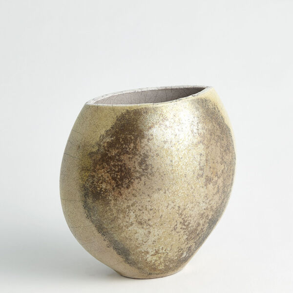 Raku Golden Round Vase, image 2