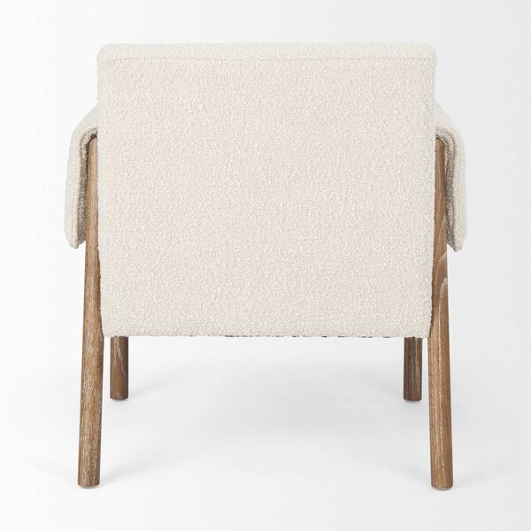 Ashton Cream and Light Brown Wood Accent Chair, image 4
