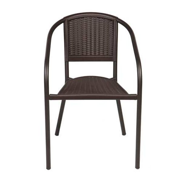 Lapis Brown Outdoor Stackable Armchair, Set of Four, image 4