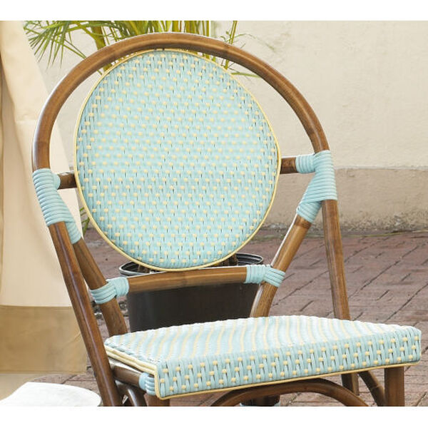 Paris Bistro Blue Outdoor Dining Chair, Set of 2, image 4