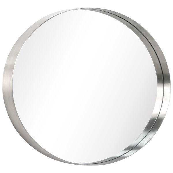 Silver 24 x 36-Inch Stainless Steel Oval Wall Mirror, image 4