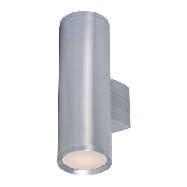 Lightray Brushed Aluminum 15.5-Inch High Two-Light Wall Sconce, image 1