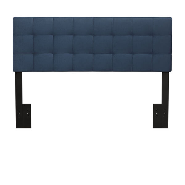 Delaney Black And Blue Velvet Upholstered Headboard, image 1