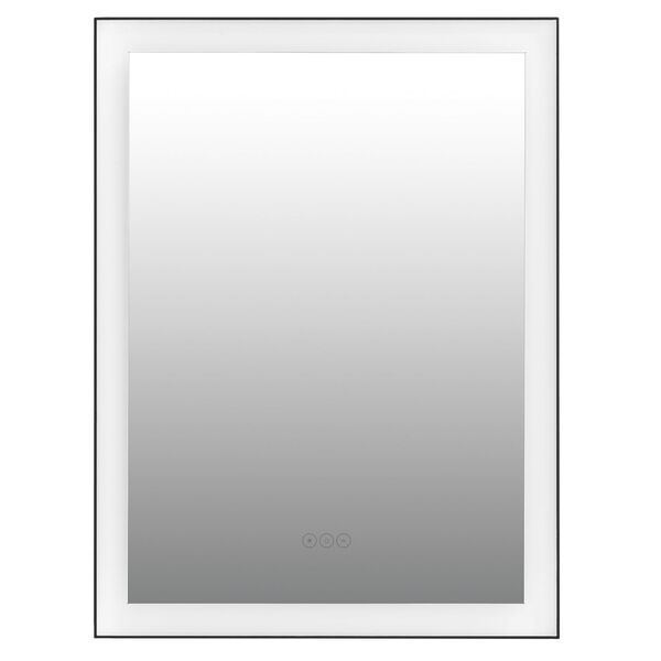 Greer Matte Black 23-Inch Integrated LED Lighted Mirror, image 2