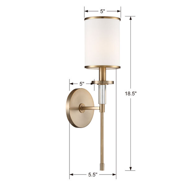 Hatfield Aged Brass One-Light Wall Sconce, image 4