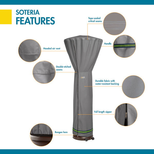 Soteria Gray 34-Inch Stand-Up Patio Heater Cover, image 3