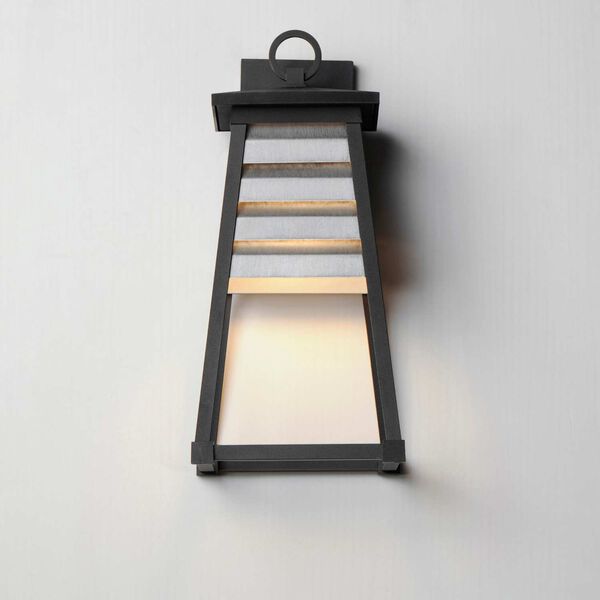 Shutters Weathered Zinc Black One-Light Outdoor Wall Sconce, image 3