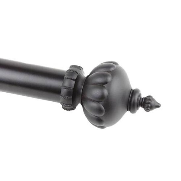 Elite Black 115 to 165 Inch Imperial Curtain Rod, image 1