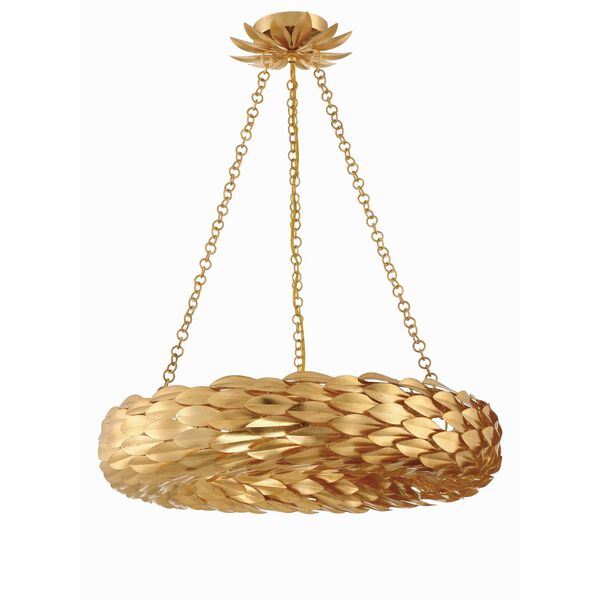 Broche Antique Gold Six-Light Pendant, image 4
