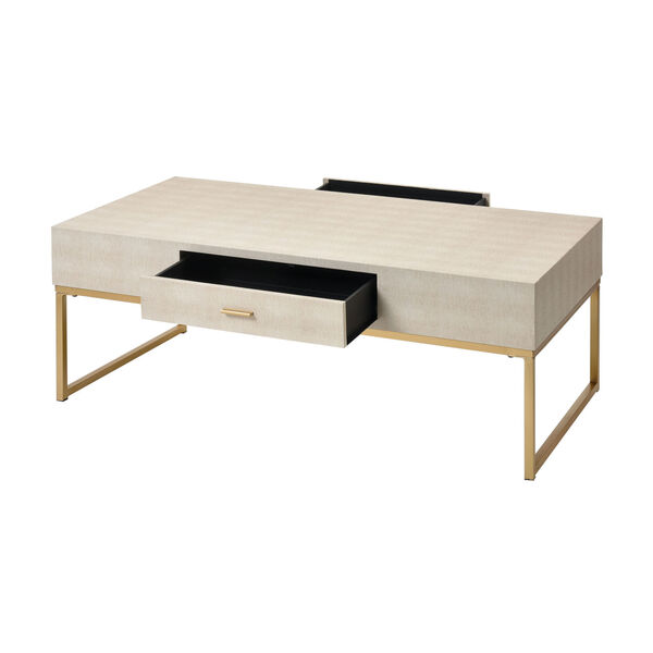 Les Revoires Cream with Gold Coffee Table, image 2