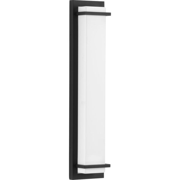 Z-1080 Textured Black Five-Inch Two-Light LED Outdoor Wall Sconce with Acrylic Shade, image 1