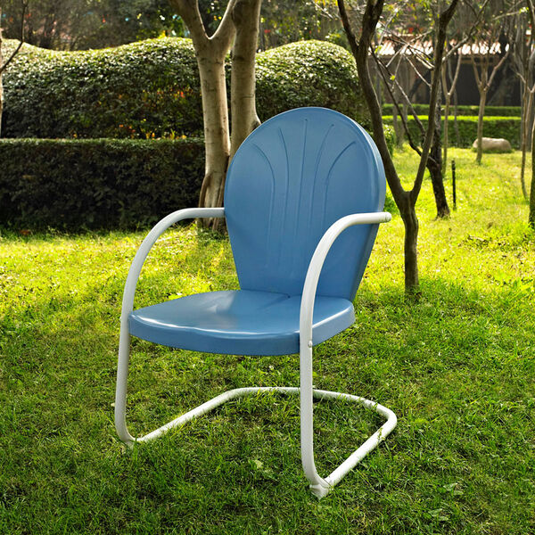 Griffith Metal Chair in Sky Blue Finish, image 2