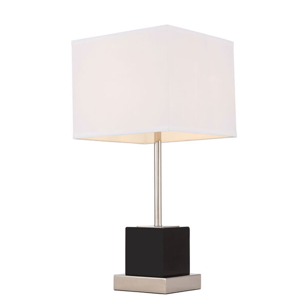 Lana Polished Nickel and Black 12-Inch One-Light Table Lamp, image 6