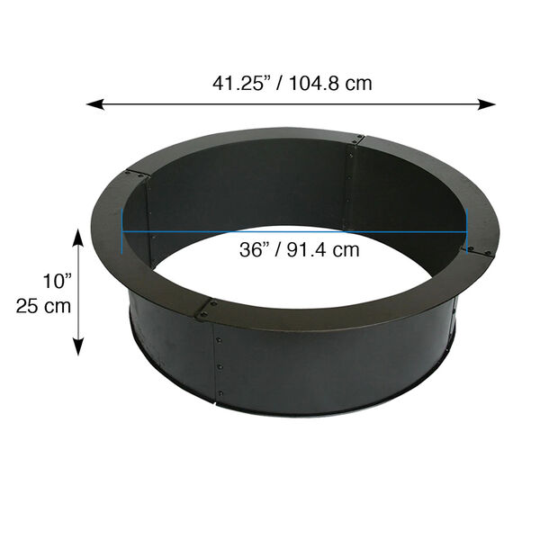 Black 36-Inch Round 2.75mm Fire Ring, image 3