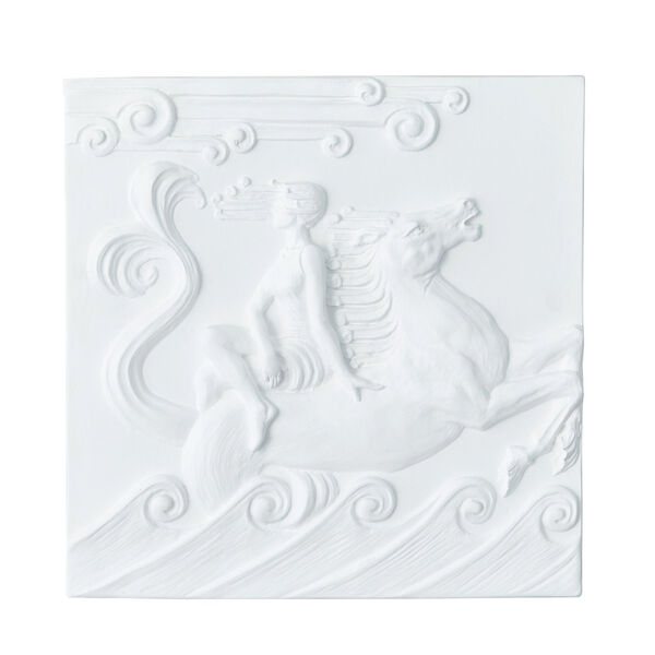 White Seahorse Plaster Wall Panel, image 2