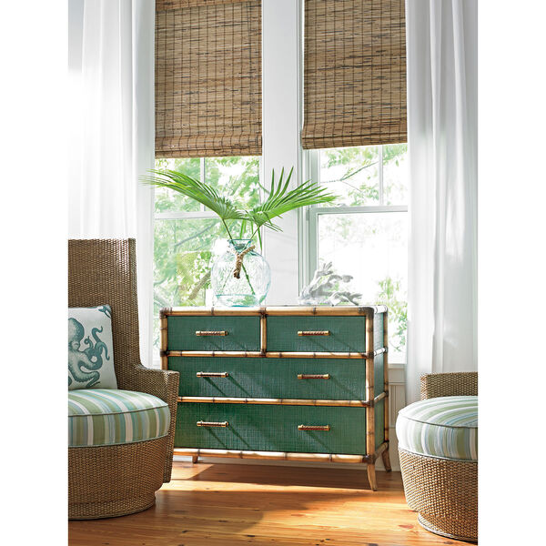 Twin Palms Brown and Teal Pacific Chest, image 2