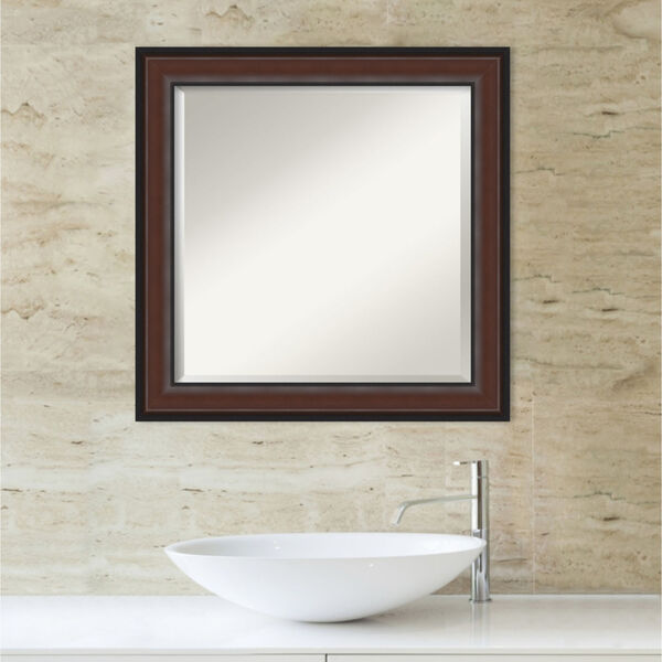 Harvard Walnut 25W X 25H-Inch Bathroom Vanity Wall Mirror, image 5