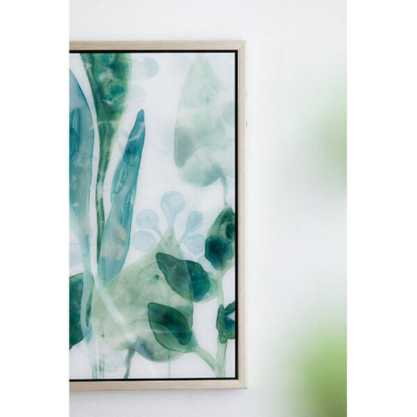 Leaves in Shades of Greens White and Green 19 x 25-Inch Framed Printed Acrylic Wall Art, Set of 2, image 6