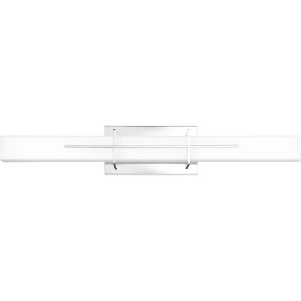 Gemini Polished Chrome 28-Inch Integrated LED One-Light Bath Vanity with Opal Etched Glass, image 1