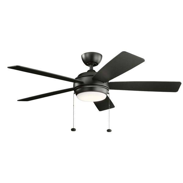 Starkk Satin Black 52-Inch LED Ceiling Fan, image 1