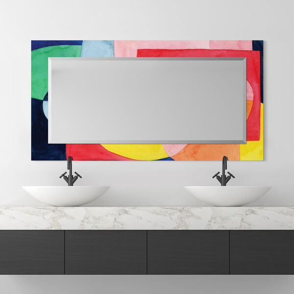 Launder Multicolor 54 x 28-Inch Rectangular Beveled Wall Mirror, image 1