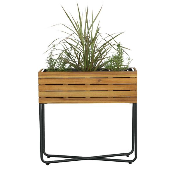 Groot Natural Rect Planter with  Metal Legs, image 3