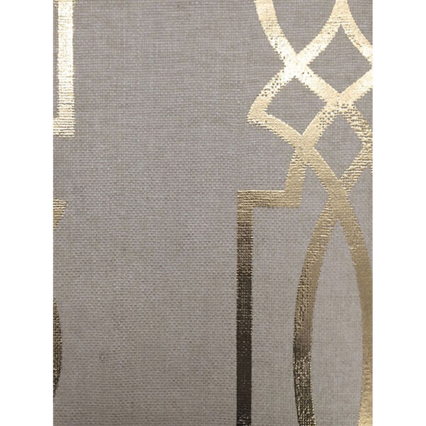 Ronald Redding Designs Stripes Resource Cathedral Trellis Beige Wallpaper- Sample Swatch ONLY, image 1