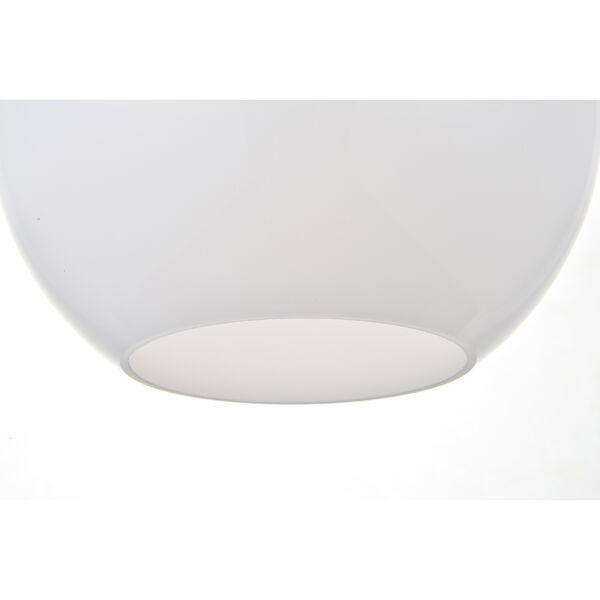 Baxter Black and Frosted White Seven-Inch Three-Light Mini Pendant, image 5