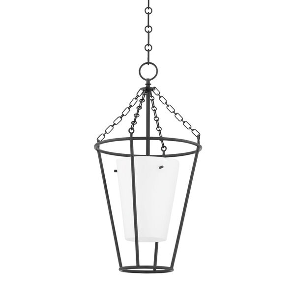 Worchester Aged Iron One-Light 13-Inch Chandelier, image 1