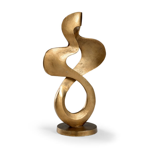 Gold  Swirl Sculpture, image 1