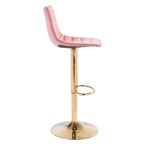 Prima Pink and Gold Bar Stool, image 3