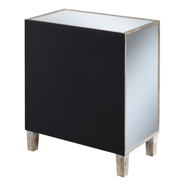 Gold Coast Mirror Weathered White BettyB Mirrored End Table, image 5