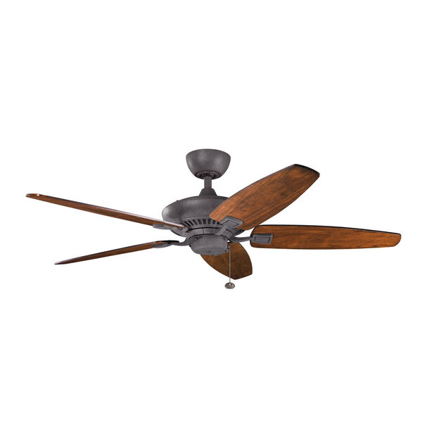 Canfield 52-Inch Distressed Black Ceiling Fan, image 1