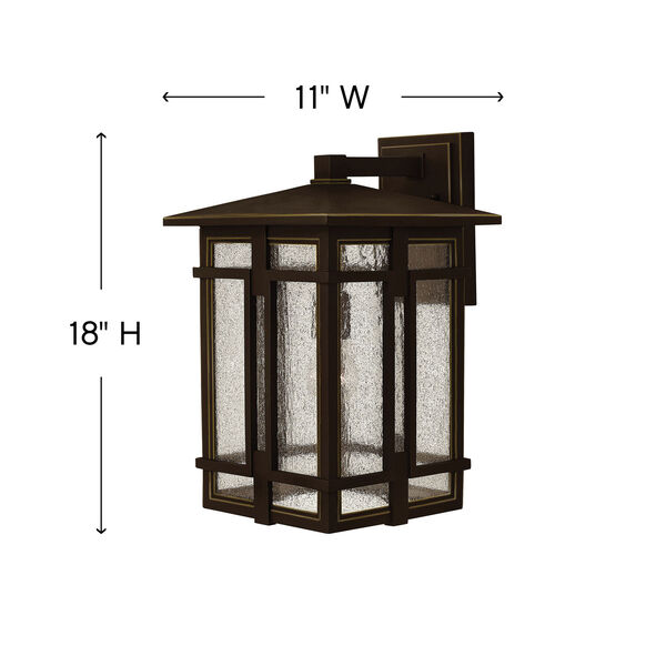 Tucker Oil Rubbed Bronze 18-Inch One-Light Outdoor Wall Sconce, image 9