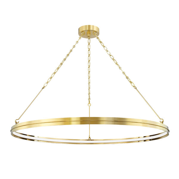 Rosendale Aged Brass Integrated LED 42-Inch Chandelier, image 1