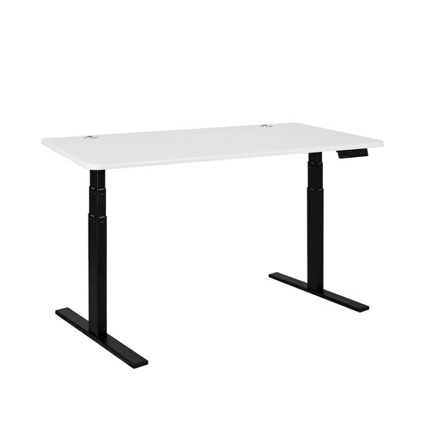 Autonomous Black Frame White Classic Top Premium Adjustable Height Standing Desk, image 1